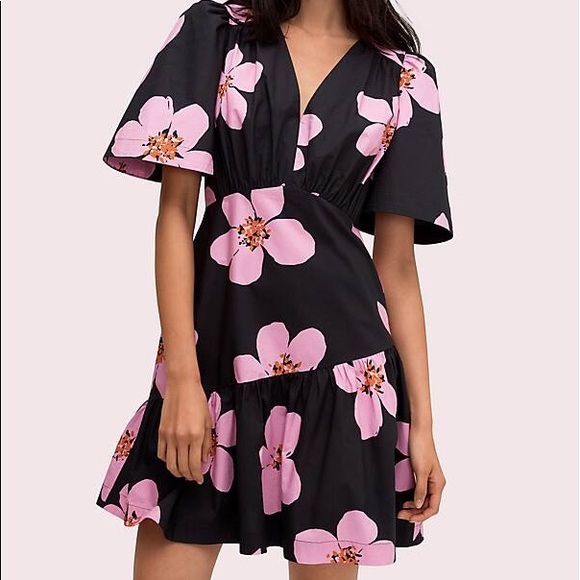 Kate Spade Black and Pink Floral Dress - Picture 1 of 4
